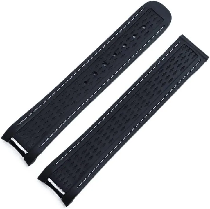 Seamaster 300 AQUA TERRA AT150 Ultra Light 8900 Buckle grama upriver 20mm Watchband Curved End Silicone Rubber Watch band For Omega Strap 