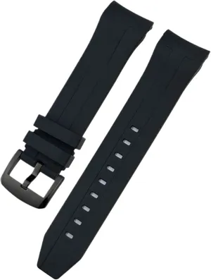 Seastar T120407A T120417A Black Orange Silicone Watch Strap Wrist Bracelet 21mm 22mm Curved objective End Rubber Watchband For Tissot T120 