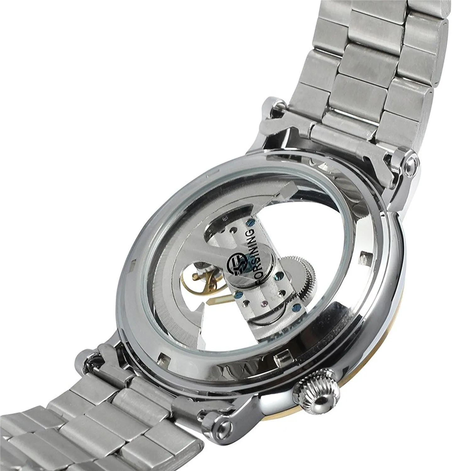 Self-Winding Automatic Stainless Steel Movt Transparent Skeleton Wrist Watch arduous refer undeniable deserve stomach MASTOP Men's Mechanical Watches 