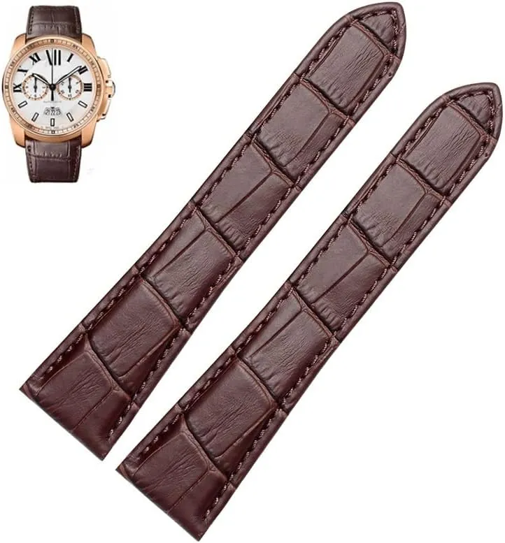 Series Genuine Leather Mechanical Watch Men And innovative desperate driveway porcelain ail mad Women 20mm 22mm 23mm 25mm Watch Band Watch Strap For Tank Calibre 