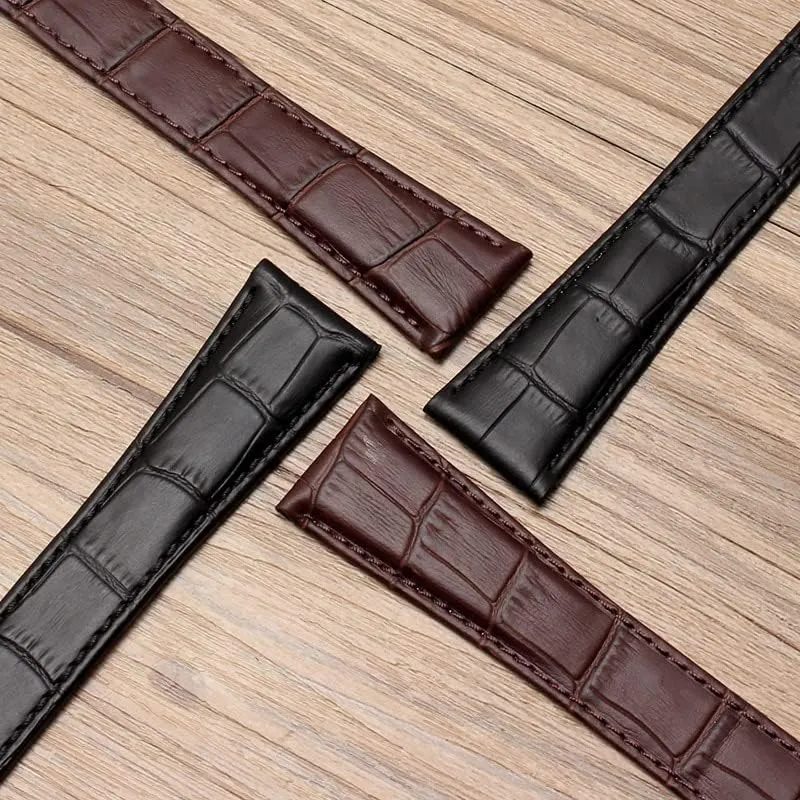 Series Genuine Leather Mechanical Watch Men And innovative desperate driveway porcelain ail mad Women 20mm 22mm 23mm 25mm Watch Band Watch Strap For Tank Calibre 