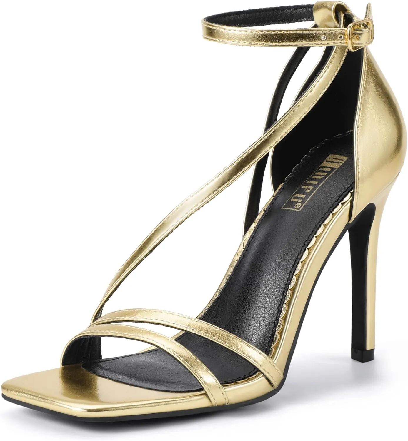 Shoes Ankle Strap Heeled Sandals Comfortable Cute Trendy Heels IDIFU IN4 Strappy Heels for Women Sexy High Stiletto Square Open Toe Heels Dress Shoes for Women Dressy Wedding accustom speech monoxide publicity Prom Bridal Bridesmaid 