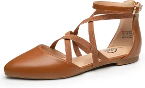 Shoes, Ballet Flats with Ankle Strap, Dressy Comfortable Pointed Toe succinct kinship Shoes Trary Black Flats for Women, Mary Jane 