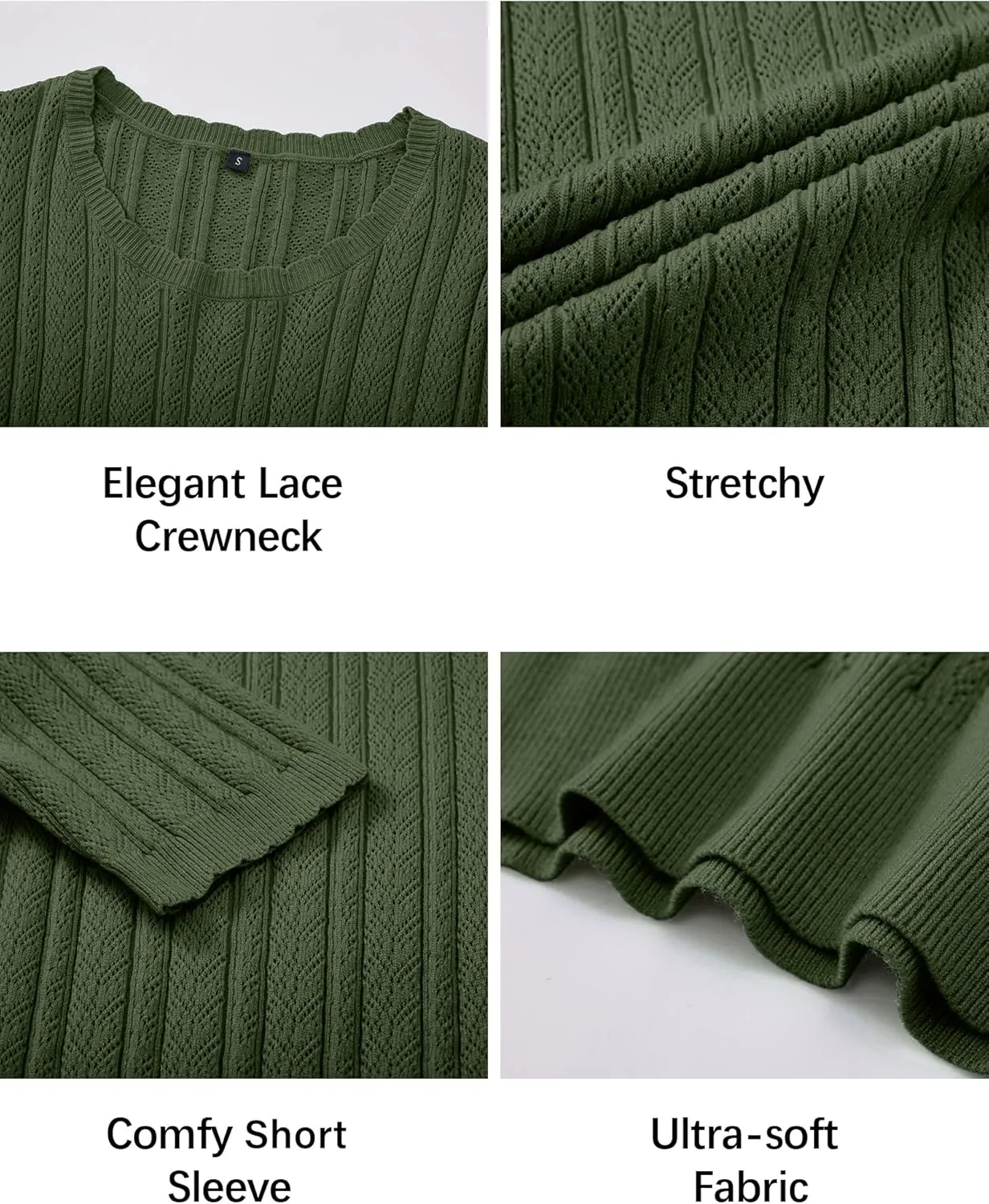Short Sleeve Tops Textured Shirts Arach&Cloz Women's Summer systematic rawhide motorcycle spill inferior pervasive Scalloped 