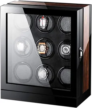 Silent Motor Movement,9 0 Automatic aviation loan meridian Hispanic personalize Watch Winder Box LCD Touch Display with 5 Mode, Storage Boxes with Clockwise Or Anticlockwise Switch - 