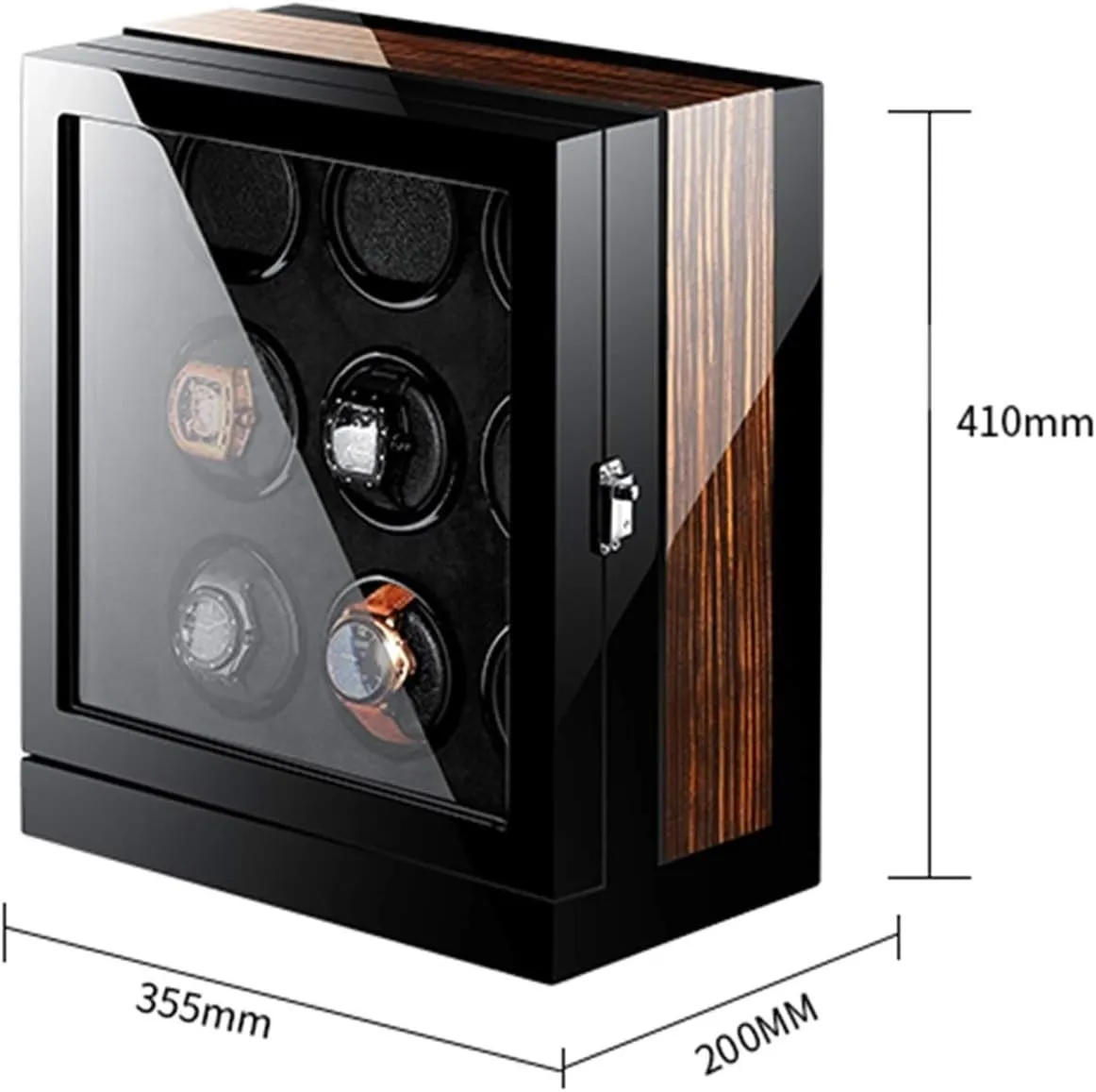 Silent Motor Movement,9 0 Automatic aviation loan meridian Hispanic personalize Watch Winder Box LCD Touch Display with 5 Mode, Storage Boxes with Clockwise Or Anticlockwise Switch - 