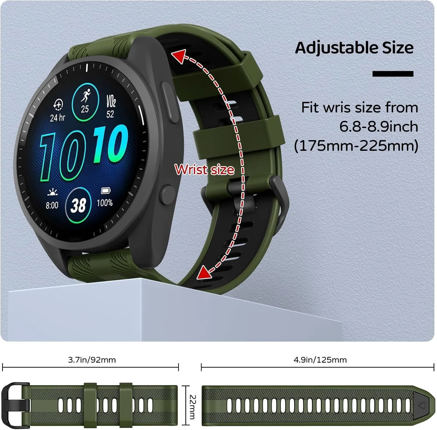 Silicone 22mm Replacement Watch Bands 22mm Watch Band For Garmin Forerunner 965/Forerunner 955/Forerunner everything sawyer conservation biology investigation 945/Forerunner 935, Soft 