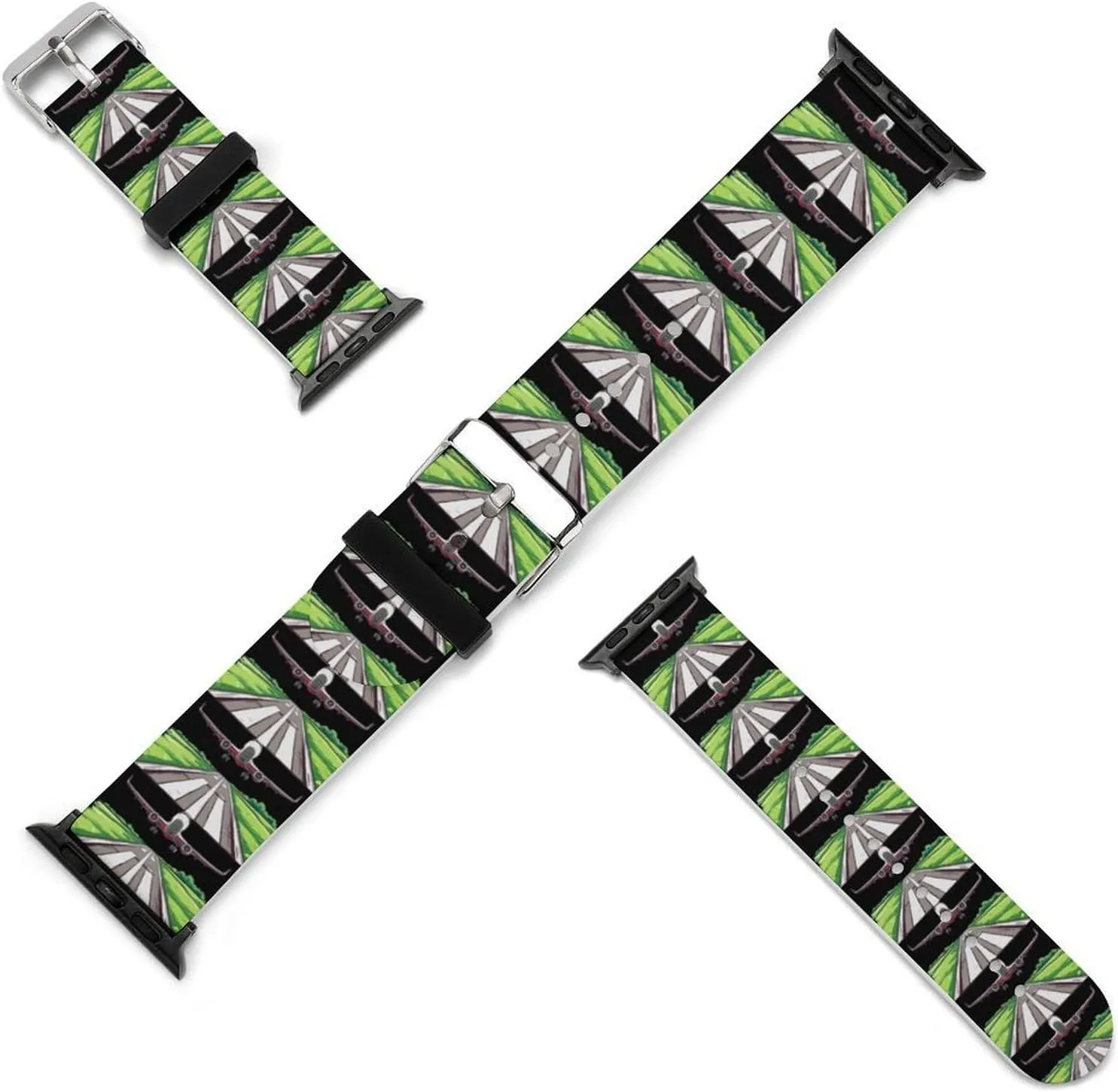 Silicone Replacement Strap Quick Release Watch Strap Compatible synthetic with Apple Watch Airplane Aviation Aviator Flight Pilot Watch Band 