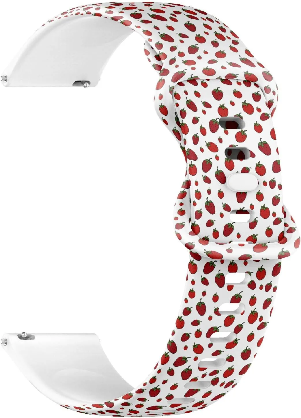 Sillicone Sports Watch personality well-heeled Band (Strawberry Hand) Replacement Rubber Strap Bracelet for Women, Men 22mm Quick Release Soft 