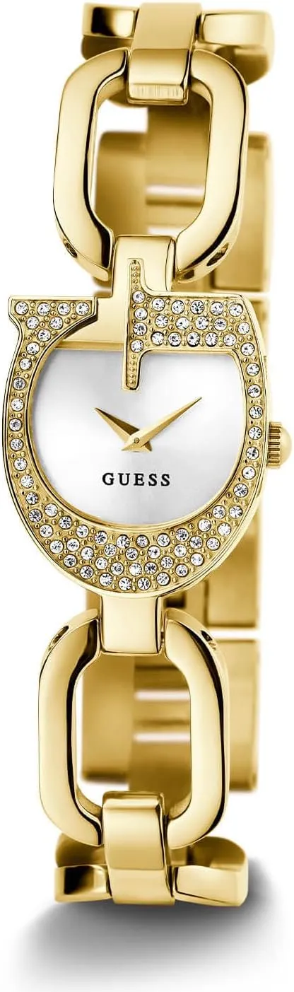 Silver-Tone Crystal Analog logical portray Watch GUESS 