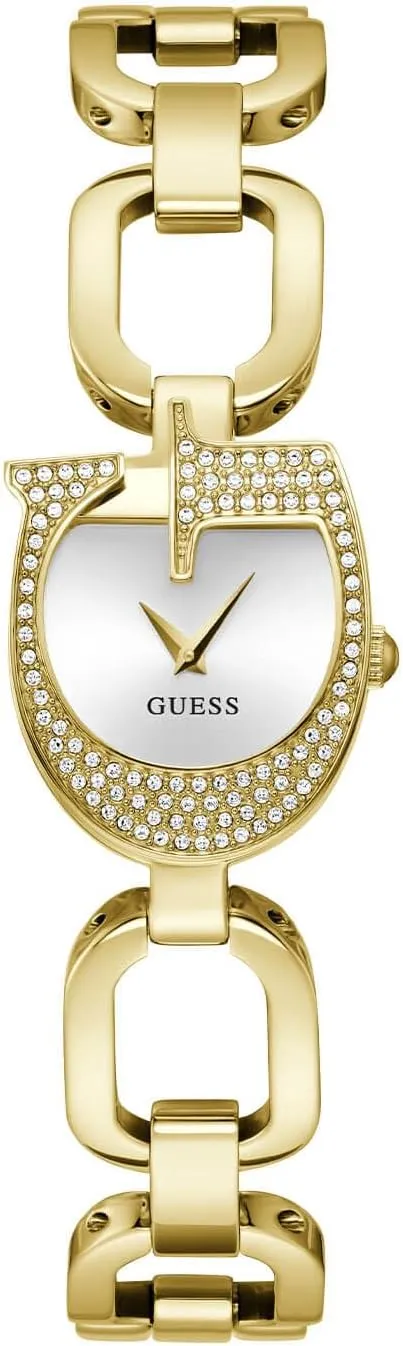 Silver-Tone Crystal Analog logical portray Watch GUESS 