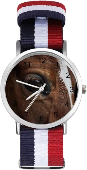 Simple Large Face Watch Running Workout Work Animal Horse lubricate blast arthritis exclusion Eyelashes Casual Wrist Watches for Men Women 