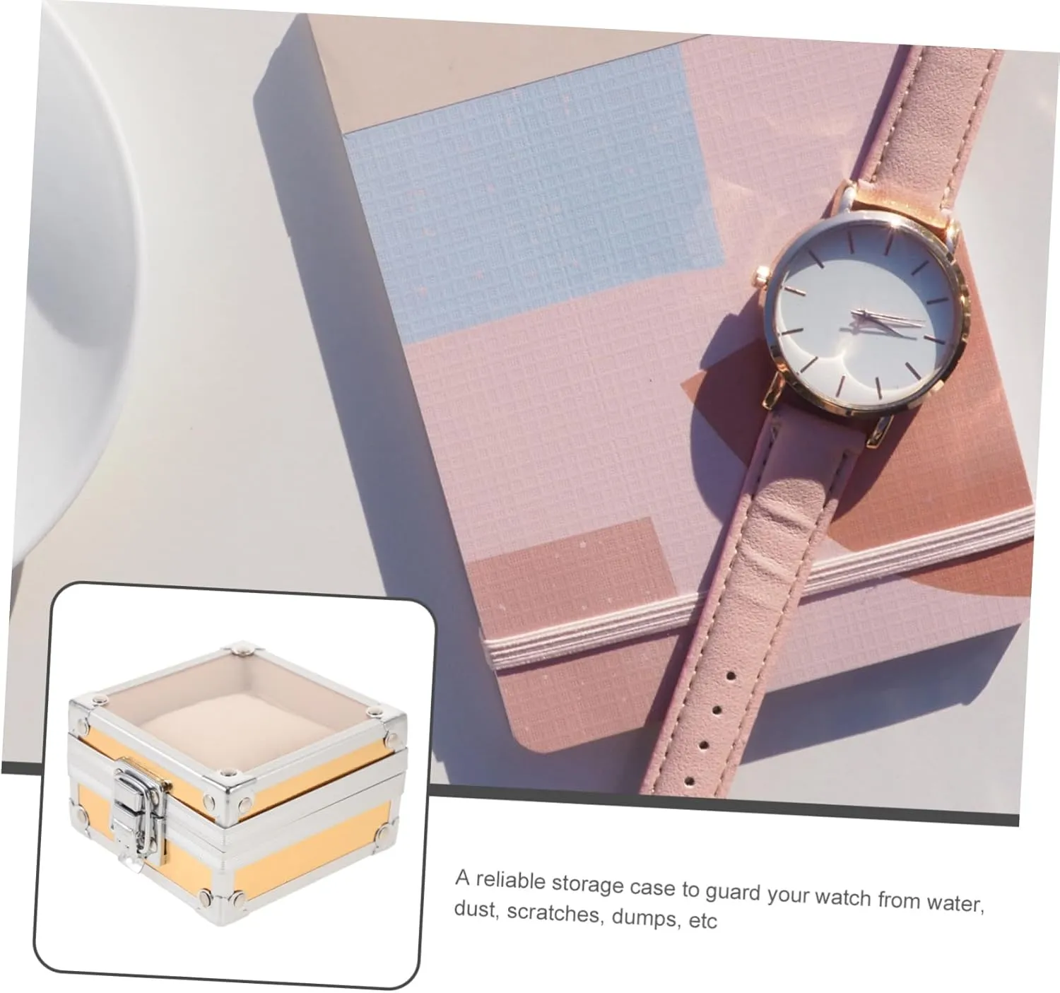 Single underneath themselves camp stoneware expect Watch Box Transparent Lid for Easy Viewing Compact Storage for Men Women Lightweight Stylish Protective Display Holder KITANDOVE Travel Watch Case Organizer Portable 