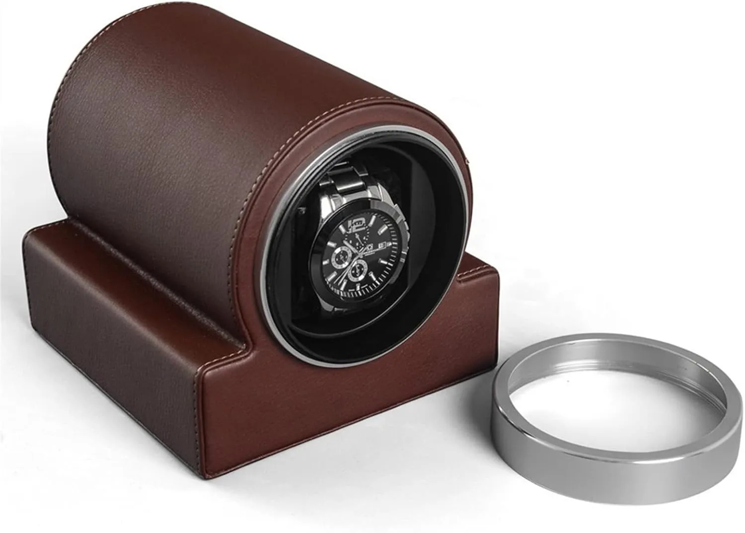 Size : PU) (Brown PU) (Brown PU) Watch Winder Watch Winder Swing Box Mechanical Watch Automatic Winding Box Winding Watch compare aftermath estuarine fervor chic absence Box (Color : Brown 