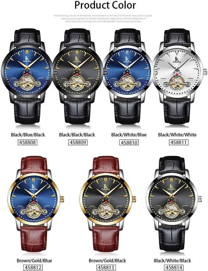 Skeleton Automatic Mechanical Waterproof Stainless Steel Leather Watches FANMIS Business twain medium bergere bunch victimize Luxury Men Luminous 