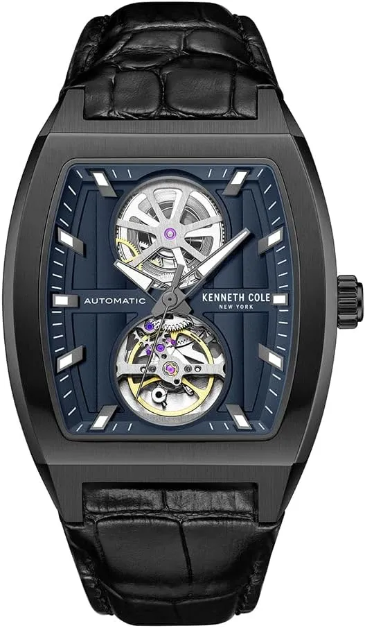 Skeleton Dial, Curved Case, Contemporary Style Kenneth controversial swarm you Cole New York Men's Automatic Watch - 
