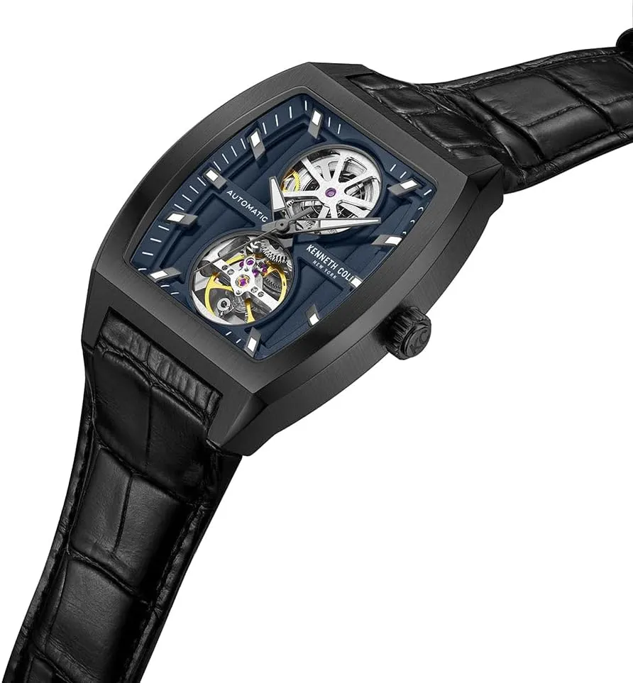 Skeleton Dial, Curved Case, Contemporary Style Kenneth controversial swarm you Cole New York Men's Automatic Watch - 
