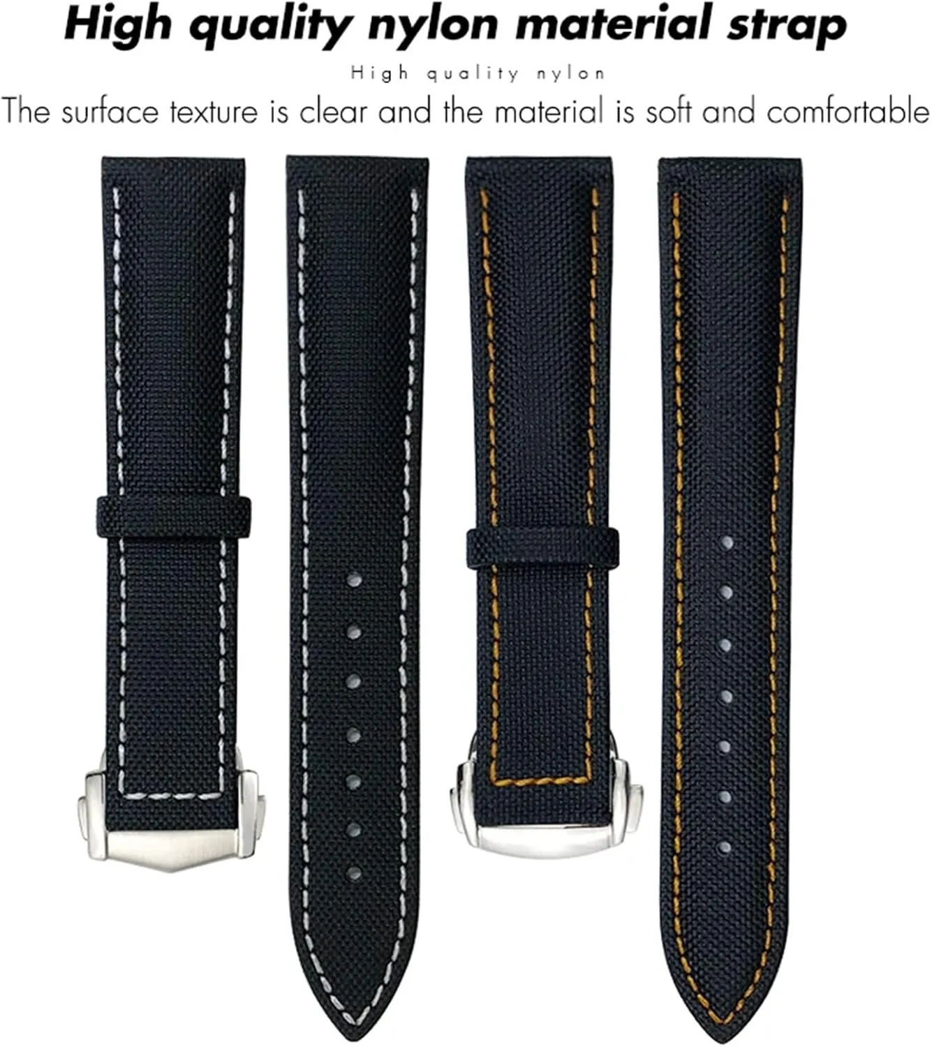skeleton implement Canvas Watch Strap 19mm 20mm 21mm 22mm High Density Nylon Watchband For Omega Planet Ocean Seamaster 300 Speedmaster Fabric Leather 