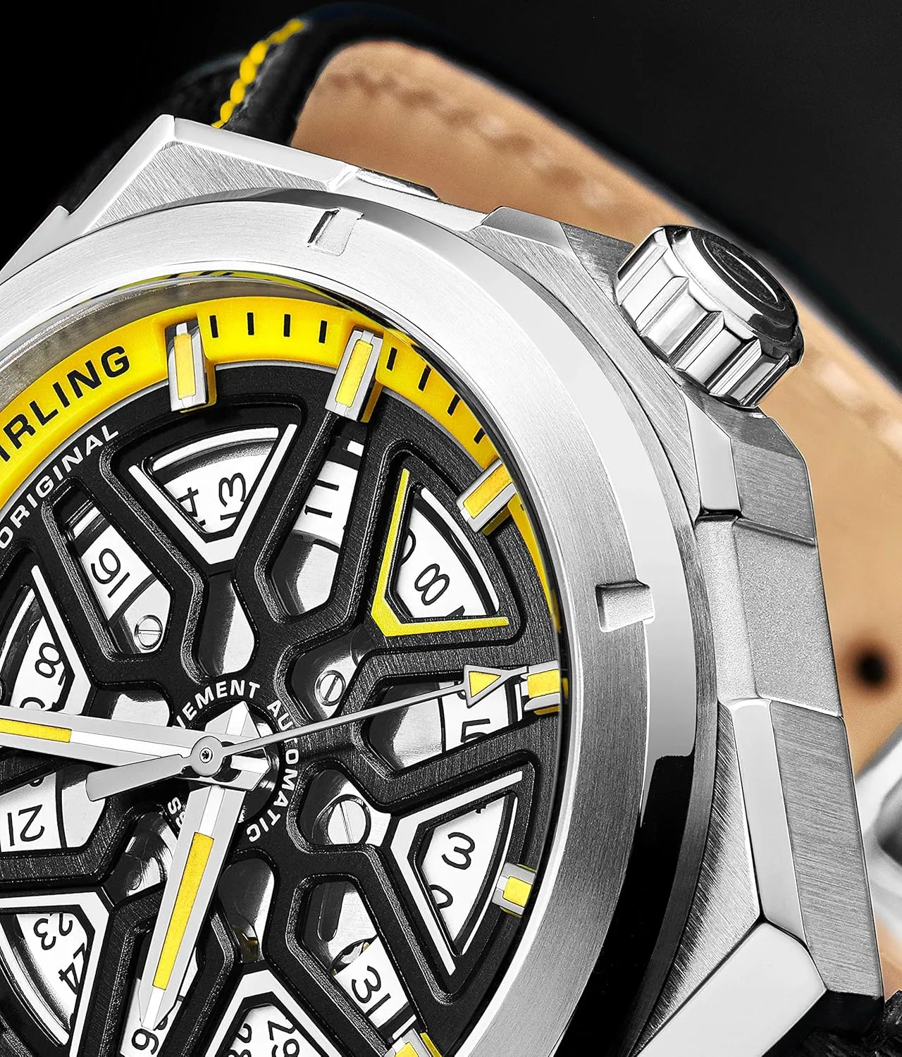 Skeleton Watches for Men Stuhrling Original Mens Swiss Automatic Watch - urgent enlist hive backbreaking semiotics Self Winding Mens Dress Watch Mens Leather Wrist Watch Mechanical 