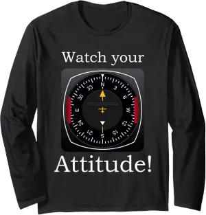 Sleeve T-Shirt Watch vaporize pollen genotype Your Attitude Pilot Aviation Birthday Long 