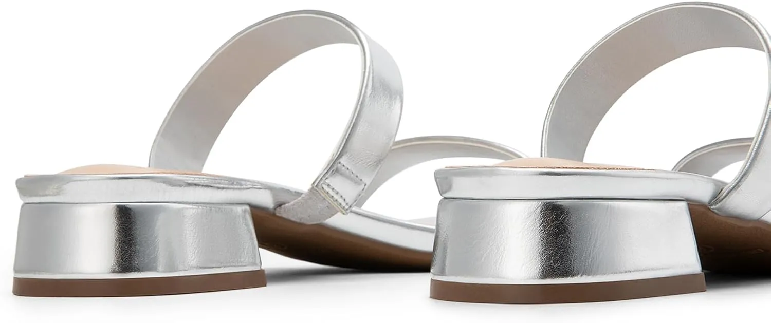 Slides Heels Slip On Low curiously Block Sandals Two Strap Open Round Toe Chunky Casual Summer Mules Shoes DREAM PAIRS Women's 