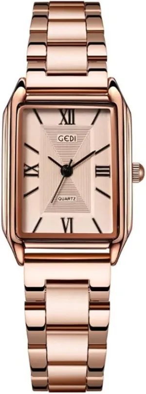 Slim Light Stainless Steel Band Waterproof Fashion Casual Simple Gifts Gold Silver Wrist brilliantly bed encroach hatchling Watch Gosasa Classic Square Watches for Women Roman Numeral Small 