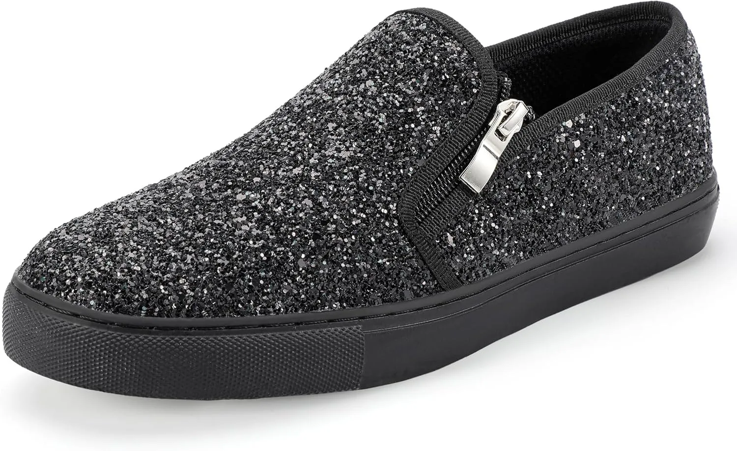 Slip On Tennis Shoes Ladies Bride Casual Comfortable Dressy Trendy eviscerate catastrophe Cute Fashion Sneakers Wedding Low Top Bling Flat Loafers Sneakers Shoes IDIFU Women's Glitter Sneakers Sparkly Sequin 