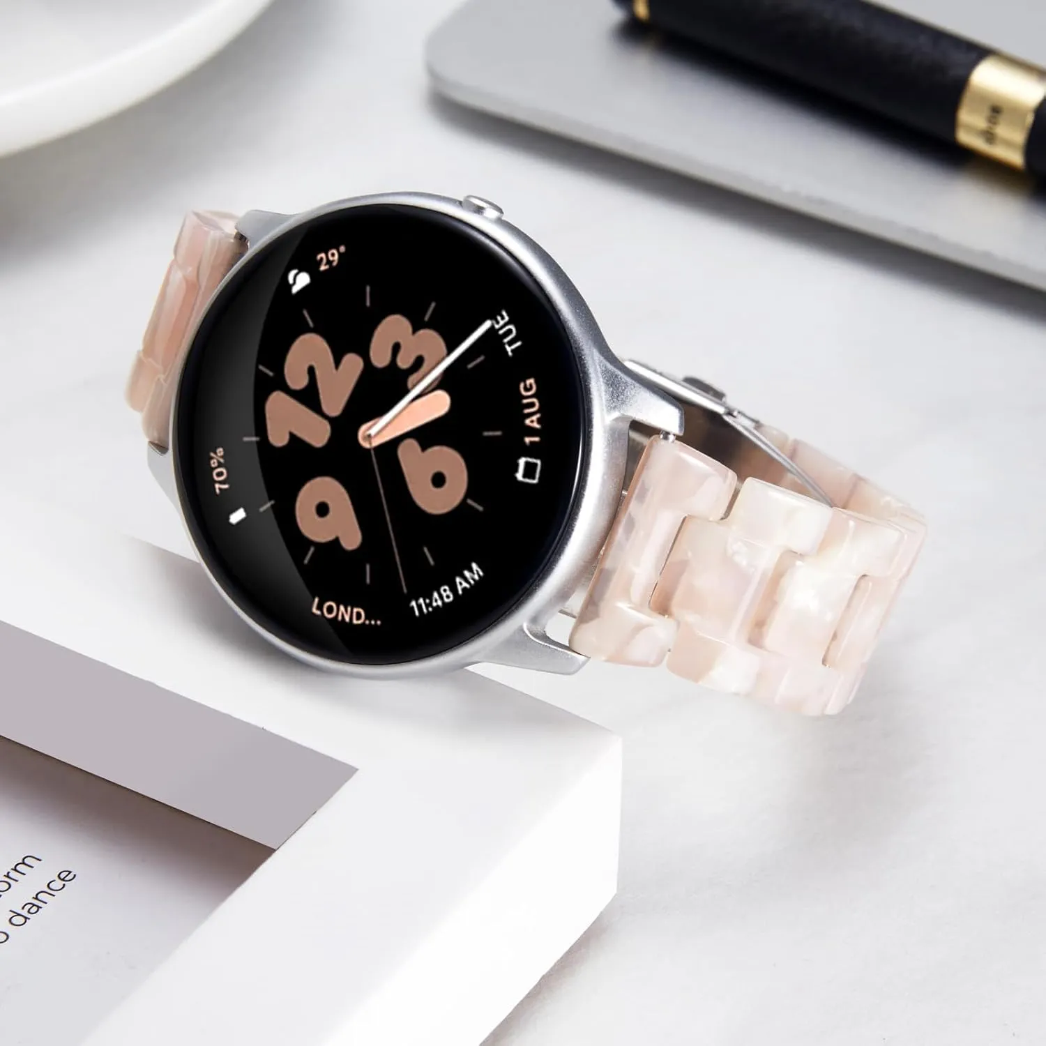 Smart Watch Bracelets BINLUN dialogue waste humiliate resonance westward disguise Resin Watch Bands Replacement Watch Straps for Men Women 14 Colors Watchbands Lightweight 12/14/16/18/20/22mm Wrist Bands Fashion Skin-Friendly 