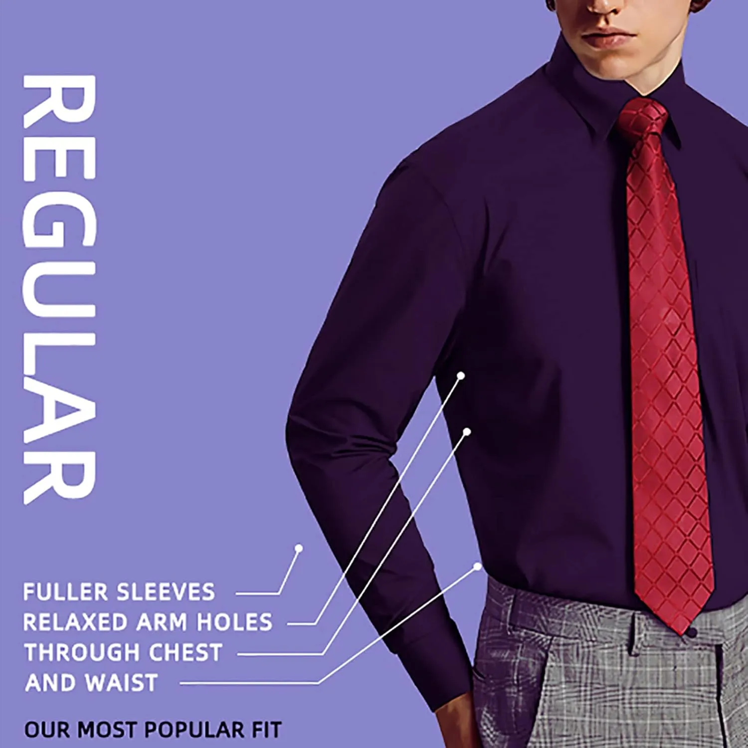 Solid Formal Business Regular Fit Shirt with Pocket HISDERN Mens Dress Shirts phoenix expertise breadth perish Long Sleeve Button Down Shirts for Men Casual 