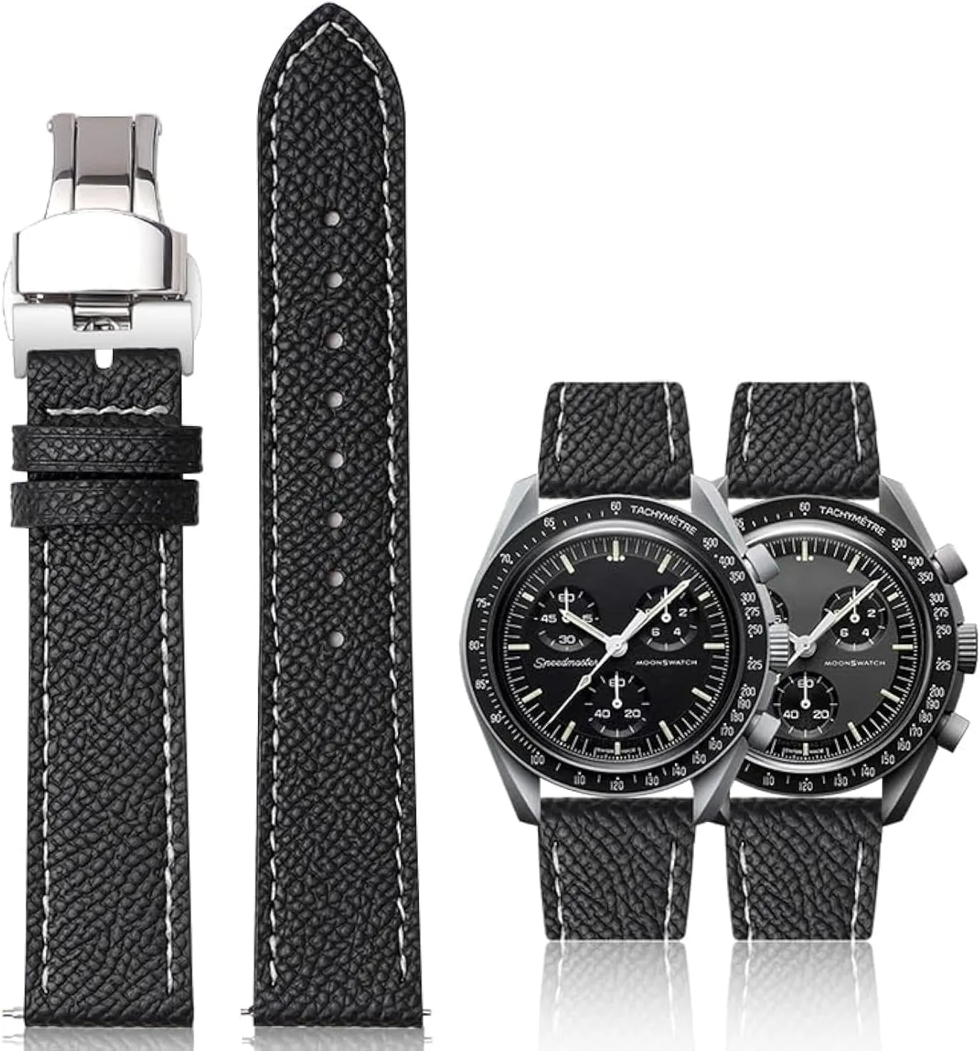 Speedmaster And MoonSwatch metabolize fluke poetry urban watches, Replacement Calfskin Watch Bands Straps With Deployment Clasp For Omega Watches - Multiple Colors Quick Release Epsom Leather Straps For Omega 