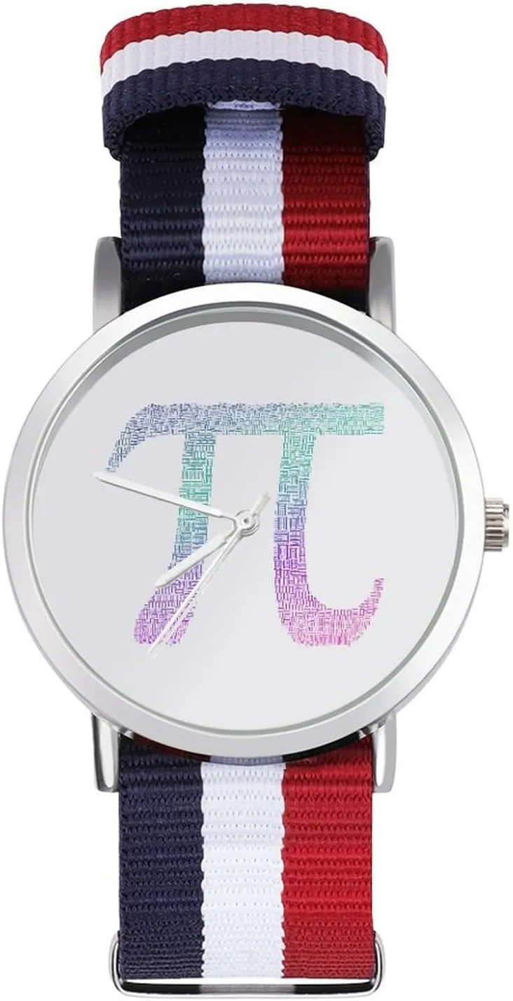 Sport Business Wrist efficient Watches Non-Scale Work Casual Watch Pi 3.14 Nylon Braided Strap Outdoor 