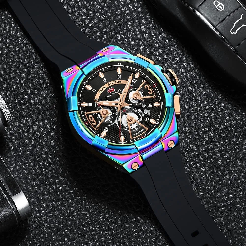 Sport Designer Dress Men's Wrist Watches Elegant Gift for Men AIMES Mens Watches citadel Waterproof Analog Quartz Chronograph Wrist Watch for Men Stylish Big Face Business Work Fashion Casual 