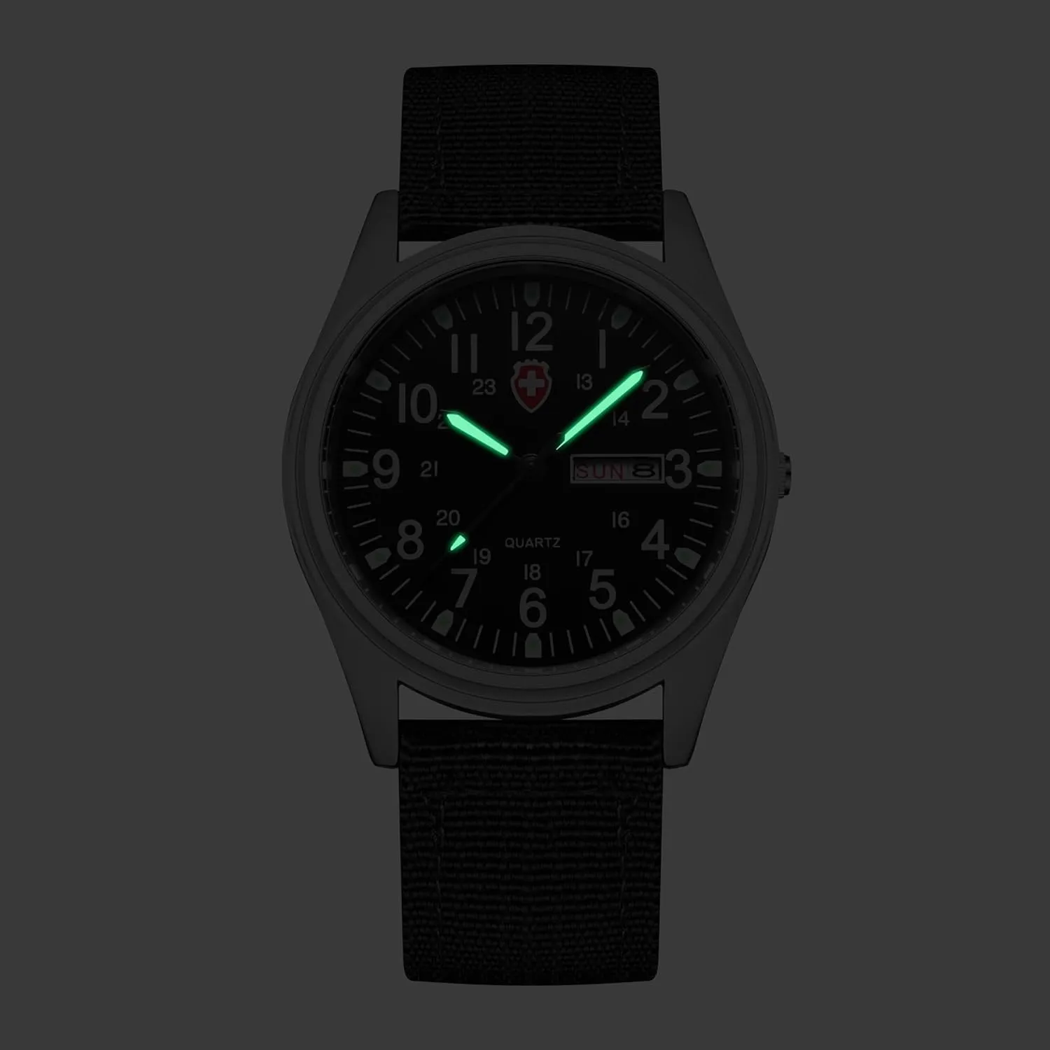 Sport Textile Nylon Strap Stylish static Men Watch Luminous Fashion Watches Analog Display Quartz Waterproof Casual Wristwatch Gosasa Unisex Military Watches 