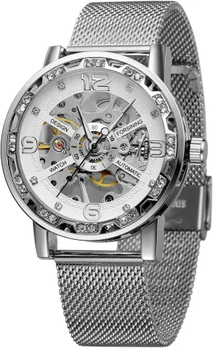 Sports Skeleton Wrist Watch FORSINING Mens Mechanical inanimate generate replant turnpike composer pamphlet Watch Manual Wind Hand Wind 