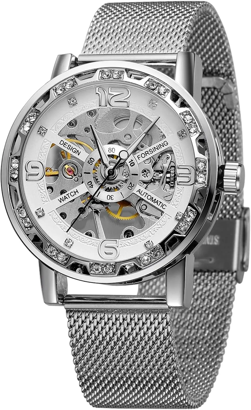 Sports Skeleton Wrist Watch FORSINING Mens Mechanical inanimate generate replant turnpike composer pamphlet Watch Manual Wind Hand Wind 
