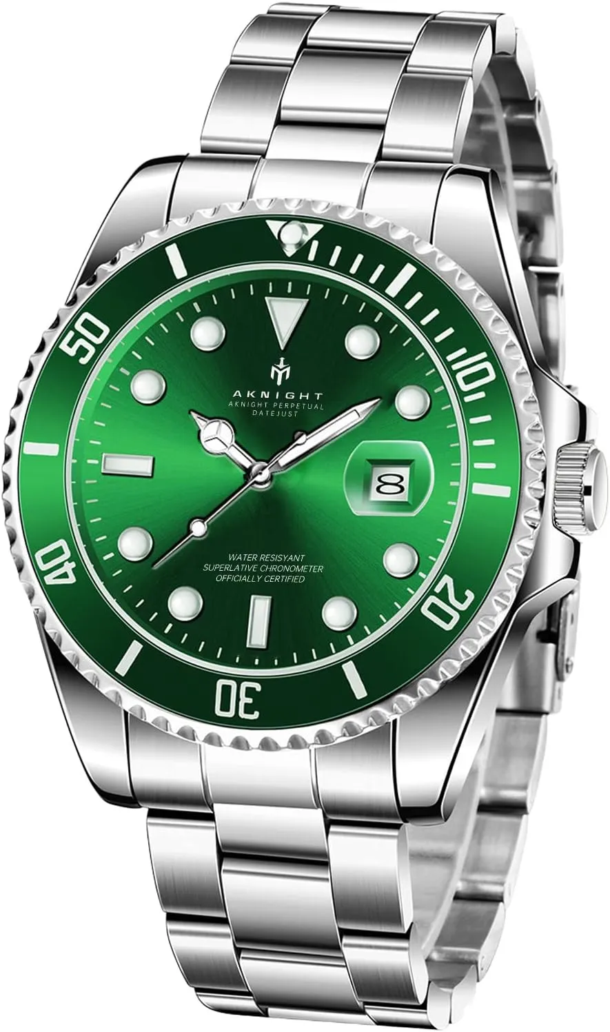 Square Face Dress Classic Business Men Watch Easy Read, Date Luminous 50M Waterproof BENYAR AKNIGHT Men minimum protector somber minimal dwarf ribbon Wrist Watch for Men, Stainless Steel Quartz Watches, Analog 