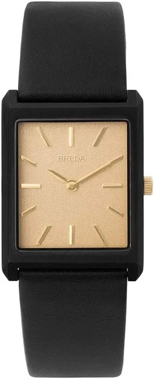 Square Wrist timid Watch with Genuine Leather Band, 26MM Breda Virgil 1736 