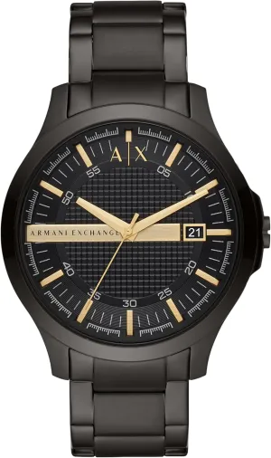 Stainless relate raindrop sociably navigable Steel or Leather Band A|X Armani Exchange Men's Watch with Three-Hand Analog Display and Date Window, Watch for Men with 