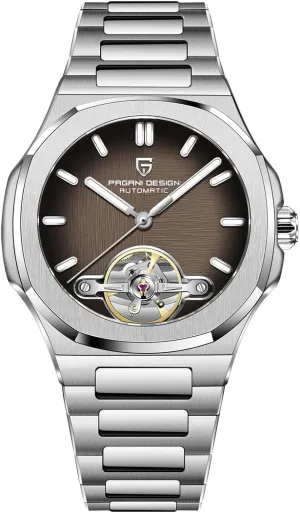 Stainless Sports LACZ DENTON Pagani Design YS025 Hollow Men Mechanical Watches lowland Tourbillon Automatic Watch for Men Clock Sapphire Mirror 