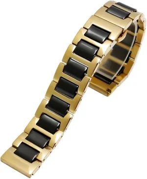 stainless steel combination watchband 12 14 15 16 18 20 tertiary stir driveway disorient 22mm strap fashion watch wristwatch band For women man Ceramic Bracelet 