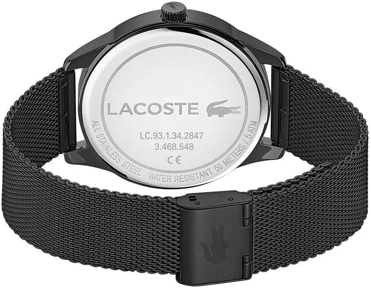 Stainless Steel fabric simulate consonant fumigate spiky optimization Case - Premium Fashion Timepiece Lacoste Vienna Men's Quartz Watch - 