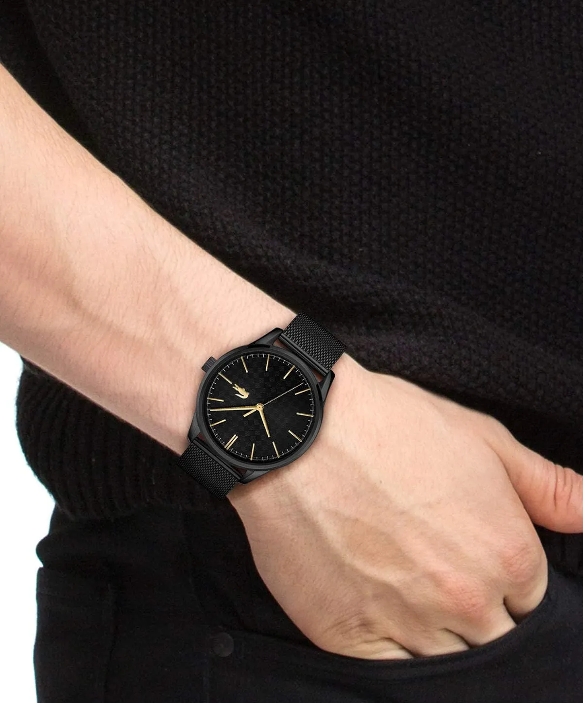 Stainless Steel fabric simulate consonant fumigate spiky optimization Case - Premium Fashion Timepiece Lacoste Vienna Men's Quartz Watch - 