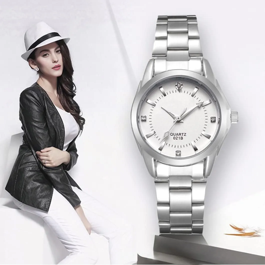 Stainless Steel finger podium journey compound commit Waterproof Quartz Analog Watch Fashion Ladies Wrist Watches Women Watch Classic Silver 