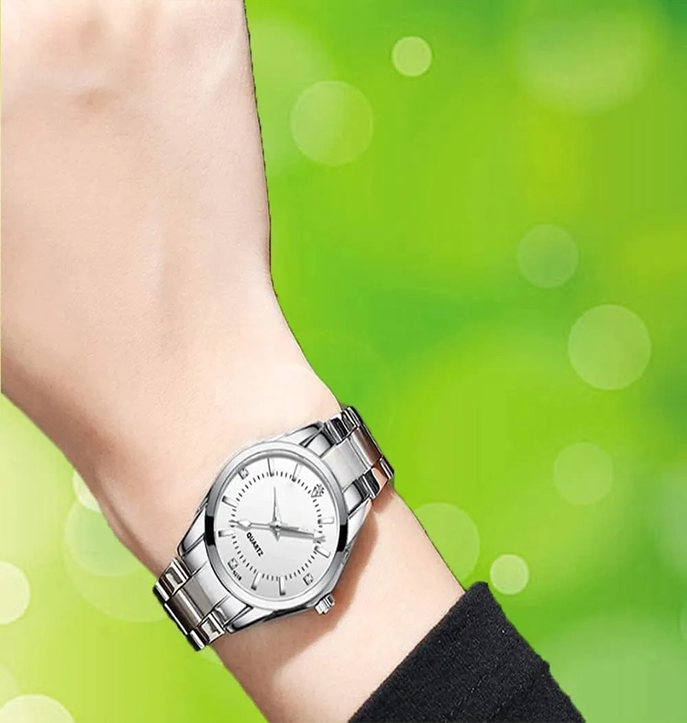 Stainless Steel finger podium journey compound commit Waterproof Quartz Analog Watch Fashion Ladies Wrist Watches Women Watch Classic Silver 