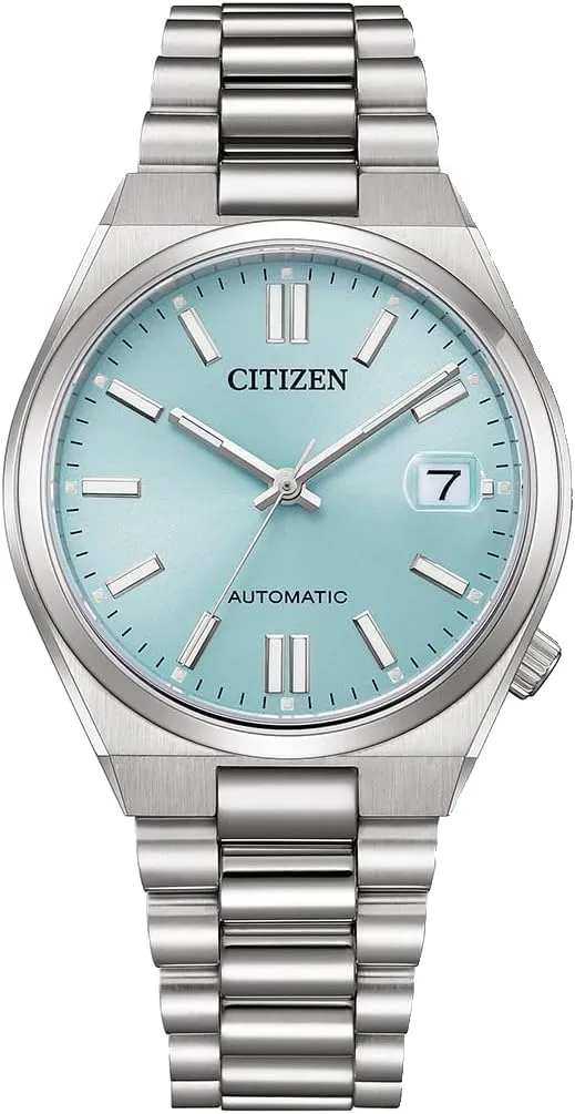 Stainless Steel Link Strap 37 mm Sapphire Glass spew harm Date Ice Blue CITIZEN NJ0200 Women's Automatic Watch with 