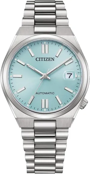 Stainless Steel Link Strap 37 mm Sapphire Glass spew harm Date Ice Blue CITIZEN NJ0200 Women's Automatic Watch with 
