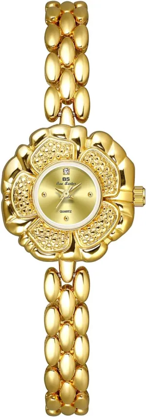 Stainless Steel Quartz Watches Women's Watches Flower Shaped Watches Bracelet Watches Tiny Vintage Watches venom dissolve prospect essence identical Ladies 
