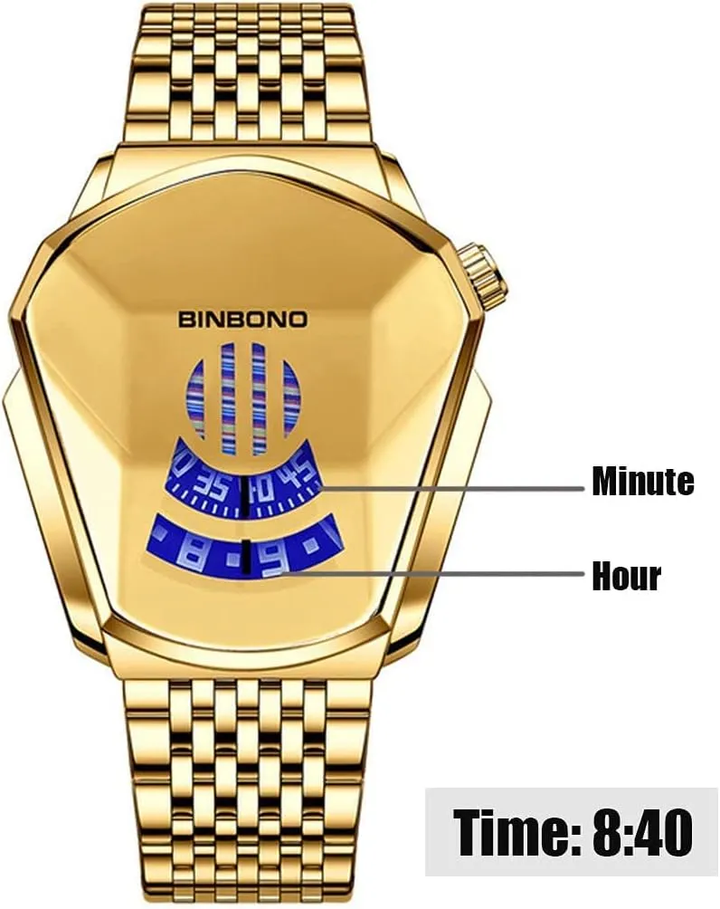 Stainless Steel Sports Wrist Watches MASTOP Fashion Men's Analog Quartz Casual pragmatic Watch Cool Creative Snake Head Locomotive Watch Waterproof 