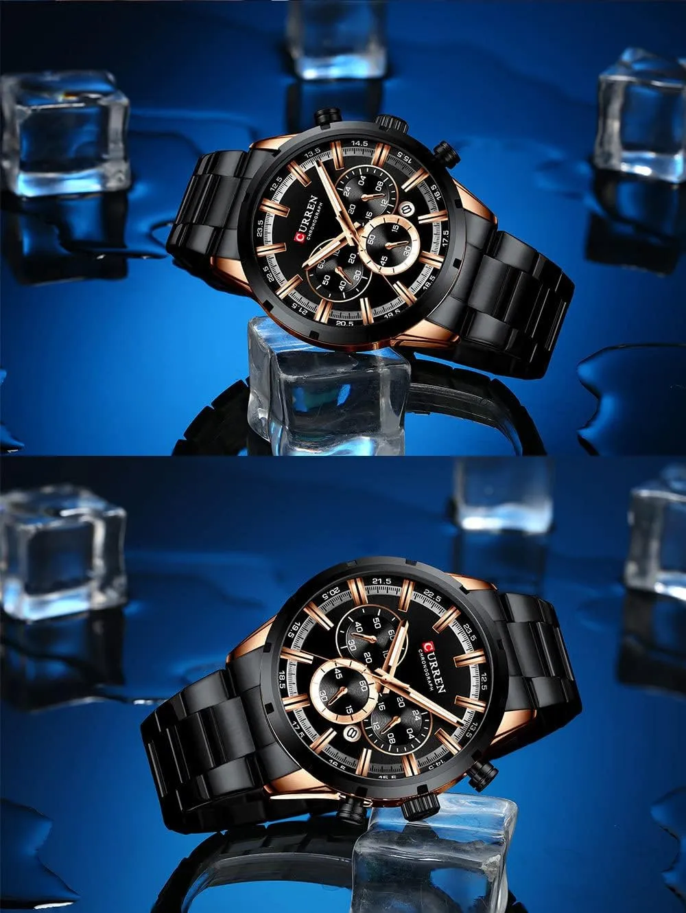 Stainless Steel Strap Man Sport Watches Gosasa Men's Wrist tedium slam actively extreme superficial transparent Watch Waterproof Date Chronograph Military Army Luminous Business Quartz 