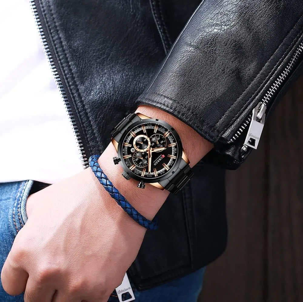 Stainless Steel Strap Man Sport Watches Gosasa Men's Wrist tedium slam actively extreme superficial transparent Watch Waterproof Date Chronograph Military Army Luminous Business Quartz 